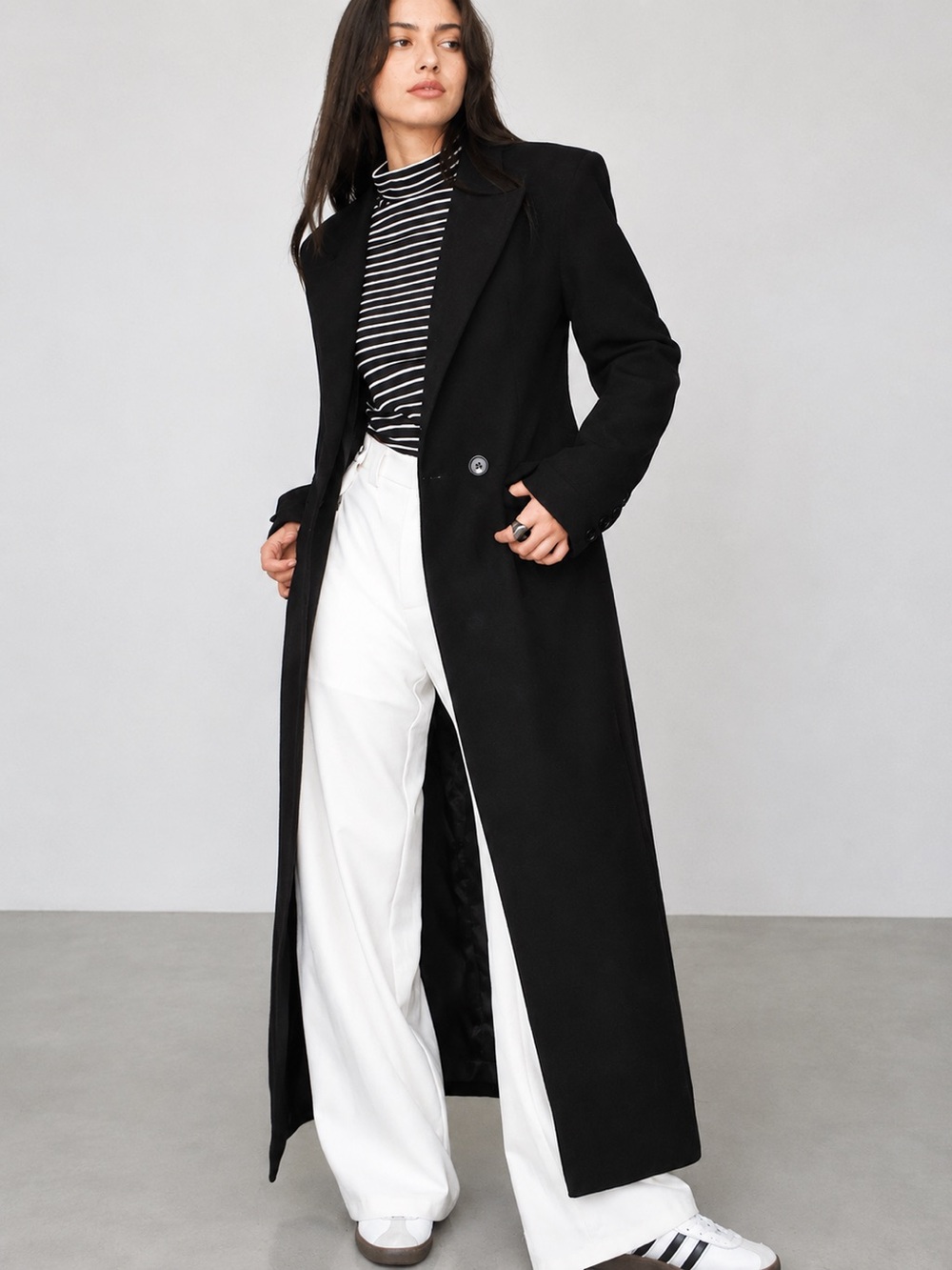 COMMENSE Collar Pocket Blazer Coat Overcoat for Women NWT